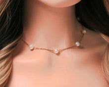 Load image into Gallery viewer, Baroque Freshwater Pearl Chain Choker