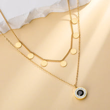 Load image into Gallery viewer, Disc Chain Pendant Layered Necklace