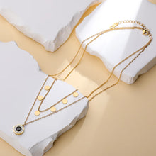 Load image into Gallery viewer, Disc Chain Pendant Layered Necklace
