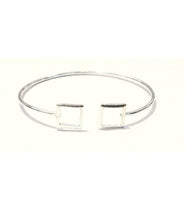 Load image into Gallery viewer, Simple Geometric Bracelet Silver Square