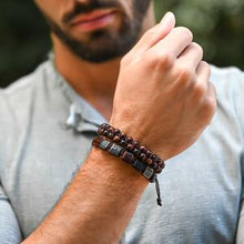 Load image into Gallery viewer, RED TIGER EYE Beaded Bracelet | Red Gemstones | Double 8mm Beads - LeyeF Co. Global Jewelry & Accessories