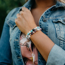 Load image into Gallery viewer, Bracelet - Women's Beaded Bracelet | Pearl, Aquamarine, Agate Gemstones