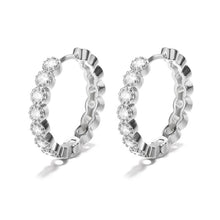 Load image into Gallery viewer, Little Dot Hoops Silver