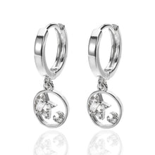 Load image into Gallery viewer, Star Drop Earrings Silver