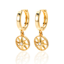 Load image into Gallery viewer, Octa-Star Drop Earrings Gold