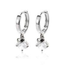 Load image into Gallery viewer, Stud Drop Earrings Silver