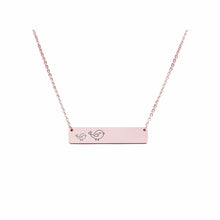 Load image into Gallery viewer, Mama Bear Customizable Necklace Rose Gold / MAMA BIRD OF 1