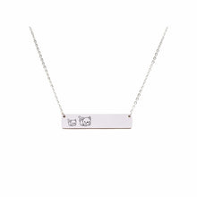 Load image into Gallery viewer, Mama Bear Customizable Necklace Silver / MAMA CAT OF 1