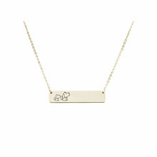 Load image into Gallery viewer, Mama Bear Customizable Necklace Gold / MAMA DOG OF 1