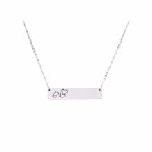 Load image into Gallery viewer, Mama Bear Customizable Necklace Silver / MAMA DOG OF 1