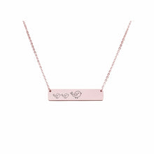 Load image into Gallery viewer, Mama Bear Customizable Necklace Rose Gold / MAMA BIRD OF 2