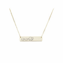 Load image into Gallery viewer, Mama Bear Customizable Necklace Gold / MAMA ELEPHANT OF 2