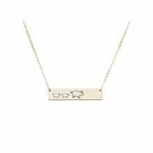 Load image into Gallery viewer, Mama Bear Customizable Necklace Gold / MAMA PIG OF 2