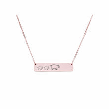 Load image into Gallery viewer, Mama Bear Customizable Necklace Rose Gold / MAMA PIG OF 2