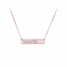 Load image into Gallery viewer, Mama Bear Customizable Necklace Rose Gold / MAMA CAT OF 3