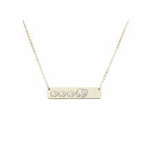 Load image into Gallery viewer, Mama Bear Customizable Necklace Gold / MAMA ELEPHANT OF 3