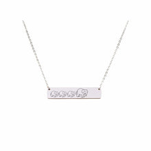 Load image into Gallery viewer, Mama Bear Customizable Necklace Silver / MAMA ELEPHANT OF 3