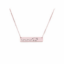Load image into Gallery viewer, Mama Bear Customizable Necklace Rose Gold / MAMA PIG OF 3