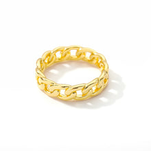 Load image into Gallery viewer, Cuban Chain Ring 7 / Gold / United States