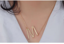 Load image into Gallery viewer, slanted initial necklace