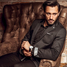 Load image into Gallery viewer, Men's Watch | Black Leather Strap | White Watch Face - LeyeF Co. Global Jewelry & Accessories