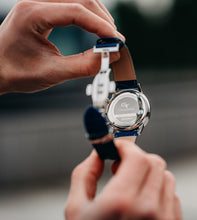 Load image into Gallery viewer, Men's Watch | Blue Leather Strap | Blue Watch Face - LeyeF Co. Global Jewelry & Accessories