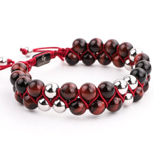 Load image into Gallery viewer, Bracelet - RED TIGER EYE Beaded Bracelet | Red Gemstones | Double 8mm Beads