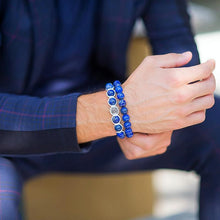 Load image into Gallery viewer, Bracelet - LAPIS LAZULI Beaded Bracelet | Blue Gemstones | 10mm Beads