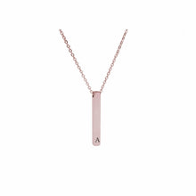 Load image into Gallery viewer, 3D Vertical Bar Initial Necklace - LeyeF Co. Global Jewelry & Accessories