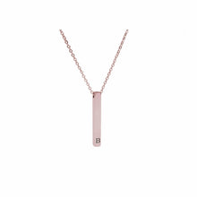 Load image into Gallery viewer, 3D Vertical Bar Initial Necklace - LeyeF Co. Global Jewelry & Accessories