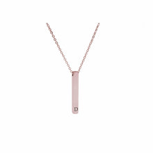 Load image into Gallery viewer, 3D Vertical Bar Initial Necklace - LeyeF Co. Global Jewelry & Accessories