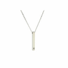 Load image into Gallery viewer, 3D Vertical Bar Initial Necklace - LeyeF Co. Global Jewelry & Accessories