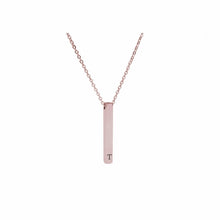 Load image into Gallery viewer, 3D Vertical Bar Initial Necklace - LeyeF Co. Global Jewelry & Accessories