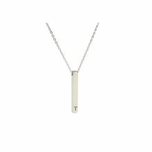Load image into Gallery viewer, 3D Vertical Bar Initial Necklace - LeyeF Co. Global Jewelry & Accessories