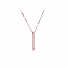 Load image into Gallery viewer, 3D Vertical Bar Initial Necklace - LeyeF Co. Global Jewelry & Accessories