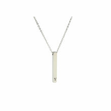 Load image into Gallery viewer, 3D Vertical Bar Initial Necklace - LeyeF Co. Global Jewelry & Accessories