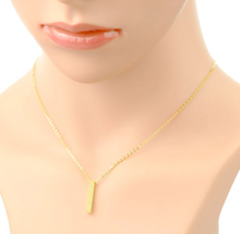 Load image into Gallery viewer, 3D Vertical Bar Initial Necklace - LeyeF Co. Global Jewelry & Accessories
