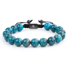 Load image into Gallery viewer, Bracelet - BLUE APATITE Beaded Bracelet | Turquoise Gemstones | 10mm Beads