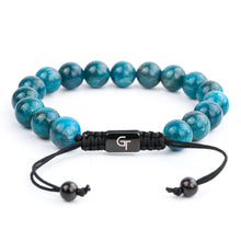 Load image into Gallery viewer, Bracelet - BLUE APATITE Beaded Bracelet | Turquoise Gemstones | 10mm Beads