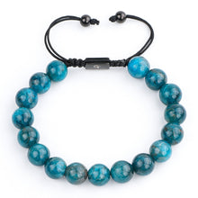 Load image into Gallery viewer, Bracelet - BLUE APATITE Beaded Bracelet | Turquoise Gemstones | 10mm Beads