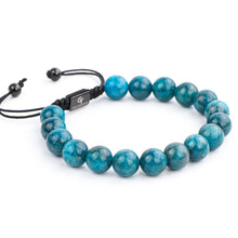 Load image into Gallery viewer, Bracelet - BLUE APATITE Beaded Bracelet | Turquoise Gemstones | 10mm Beads