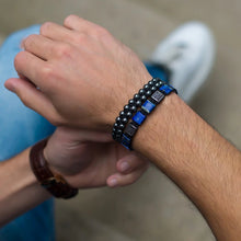 Load image into Gallery viewer, Bracelet - BLUE LAPIS Bracelet Flatbead (10mm)