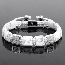 Load image into Gallery viewer, Bracelet - Howlite Flatbead