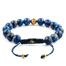 Load image into Gallery viewer, Bracelet - LAPIS LAZULI Beaded Bracelet | Single Gold Plated Steel Bead