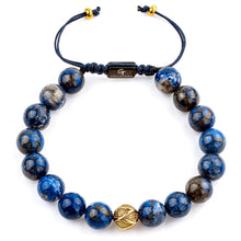 Load image into Gallery viewer, Bracelet - LAPIS LAZULI Beaded Bracelet | Single Gold Plated Steel Bead