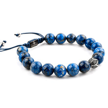 Load image into Gallery viewer, Bracelet - LAPIS LAZULI Beaded Bracelet | Single Silver Plated Steel Bead
