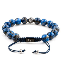 Load image into Gallery viewer, Bracelet - LAPIS LAZULI Beaded Bracelet | Single Silver Plated Steel Bead