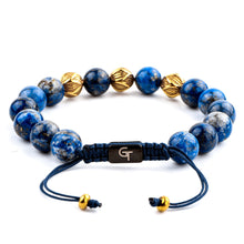 Load image into Gallery viewer, Bracelet - LAPIS LAZULI Beaded Bracelet | Triple Gold Plated Steel Beads