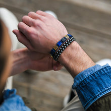 Load image into Gallery viewer, Bracelet - LAPIS LAZULI Bracelet Flatbead (10mm)