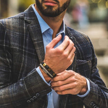 Load image into Gallery viewer, Bracelet - Tiger Eye And Matte Onyx